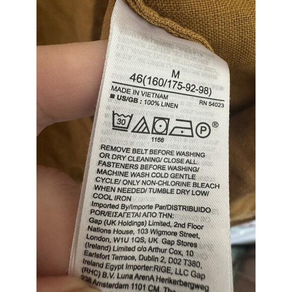 Banana Republic Heritage Linen Scout Dress Safari Lagenloook M Bronze - Picture 4 of 15